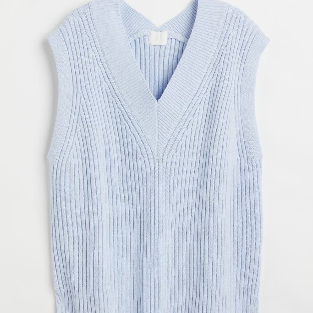 NWT H&M Blue Sweater Vest Size Med.